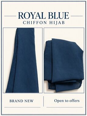 Royal Blue Chiffon Hijab